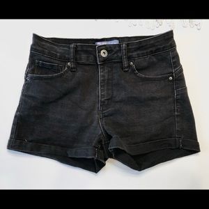 Wax Jeans black denim shorts • Small